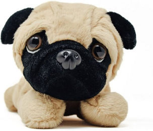 Produktbild von Landahl & Baumann Tierkuscheltier sitzender Plüsch Mops 16 cm, Plüsch