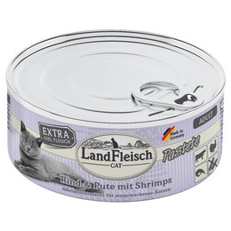 Produktbild von Landfleisch Adult Pastete Rind & Pute mit Shrimps - 6 x 100 g