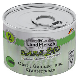Produktbild von Landfleisch B.A.R.F. 2GO Obst-, Gemüse und Kräuterpesto grün - 6 x 200 g