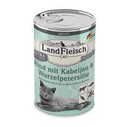 Produktbild von Landfleisch Cat Adult Pastete Rind Kabeljau Wurzelpetersilie - 6 x 400 g