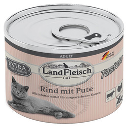 Produktbild von Landfleisch Cat Adult Pastete Rind & Pute - 6 x 195 g