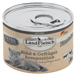 Produktbild von Landfleisch Cat Kitten Pastete Rind & Geflügelkomposition - 6 x 195 g