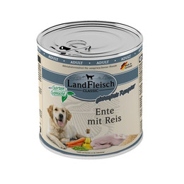 Produktbild von LandFleisch Dog Classic Ente mit Reis & Gartengemüse - 6 x 800 g