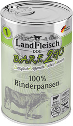 Produktbild von LandFleisch Hund B.A.R.F.2GO 100 % aus Rinderpansen Sparpaket 12 x 400g