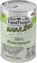 Produktbild von LandFleisch Hund B.A.R.F.2GO 100 % Rinderpansen - 12 x 400 g