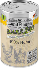Produktbild von LandFleisch Hund B.A.R.F.2GO 100 % vom Huhn - 12 x 400 g