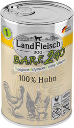 Produktbild von LandFleisch Hund B.A.R.F.2GO 100 % vom Huhn Sparpaket 12 x 400g