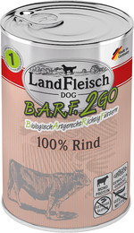 Produktbild von LandFleisch Hund B.A.R.F.2GO 100% vom Rind Sparpaket 12 x 400g