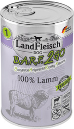 Produktbild von LandFleisch Hund B.A.R.F.2GO Exklusiv 100% vom Lamm Sparpaket 12 x 400g