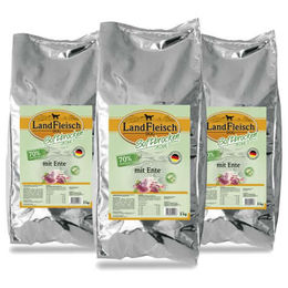 Produktbild von LandFleisch Hund Softbrocken Ente getreidefrei - 3 x 5 kg