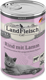 Produktbild von LandFleisch Katze Adult Pastete Rind & Lamm Sparpaket 12 x 400g