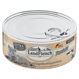Produktbild von Landfleisch Kitten Pastete Rind & Geflügelkomposition - 6 x 100 g