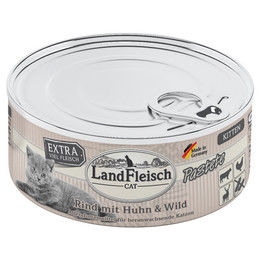 Produktbild von Landfleisch Kitten Pastete Rind mit Huhn & Wild - 6 x 100 g