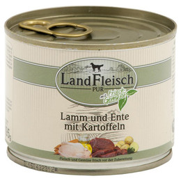 Produktbild von Landfleisch Pur mit Lamm, Ente und Kartoffeln - 12 x 195 g
