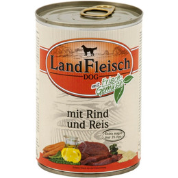 Produktbild von LandFleisch Pur Rind & Reis extra mager - 12 x 400 g