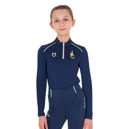 Langarm-Equitation-Polo für Kinder Equestro X Fise – Bild 1 von 7