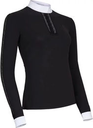 Produktbild von Langärmeliges Turnierreiter-Poloshirt, Damen Samshield Caroline