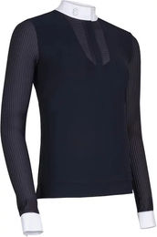 Produktbild von Langärmeliges Turnierreiter-Poloshirt, Damen Samshield Faustine