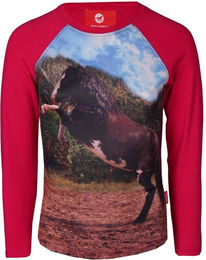Produktbild von Langarmshirt Red Horse Pixel