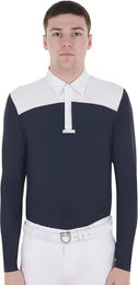 Produktbild von Langarmwettkampf-Poloshirt für Reiten Equestro