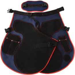 Produktbild von Lange Schürze für Hufschmiede aus Baumwolle und Leder Hispano Farrier Gouda