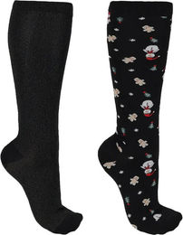 Produktbild von Lange Weihnachtsmuster Reitsocken für Damen QHP