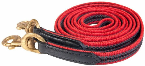Produktbild von Langer Zügel für Pferde aus geflochtenem Gummi Karlslund - 250 cm