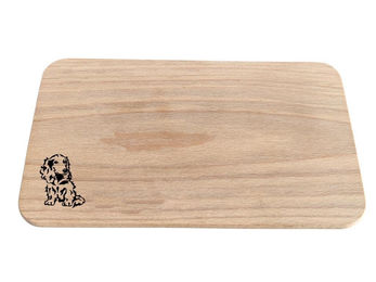 Produktbild von Langhaar Dackel Frühstücksbrettchen