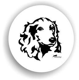 Produktbild von Langhaar Dackel Sticker Aufkleber