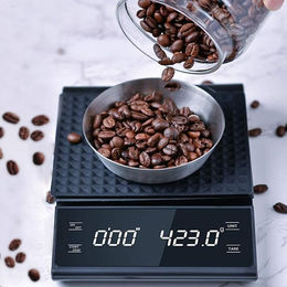 Produktbild von lanzoub Digitale Waage, Kaffeewaage mit Timer-Einheit, 3 kg, Küchenwaage, Kaffee mit Timer-Funktion, elektronische Waage, Messinstrument schwarz
