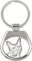 Produktbild von LaPerm Cat - keychain with a cat, keychain with a print, personalized pendant from the Art-Dog brand silber