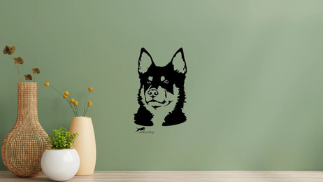 Produktbild von Lapinporokoira Kopf Wandtattoo Wandbild Wandsticker Wandaufkleber Wanddekoration