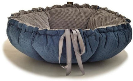 Produktbild von Lauren Design Premium Daisy Hundebett navy blau gesteppt