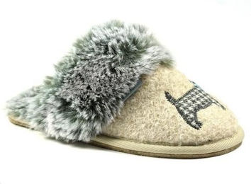 Produktbild von Lazy Dogz Damen Scottie III Hausschuhe mit Kunstpelzfutter