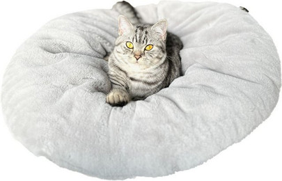 Produktbild von Lebon Katzenbett Bella Plüsch grau