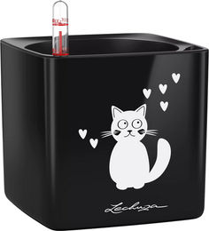 Lechuza Tischgefäß CUBE Glossy CAT 14 - schwarz-highgloss – Bild 1 von 2