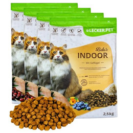 Produktbild von Lecker.Pet Balu's Indoor Geflügel Katzen Trockenfutter Vollnahrung - 10 kg
