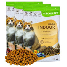 Produktbild von Lecker.Pet Balu's Indoor Geflügel Katzenfutter Trockenfutter - 7,5 kg