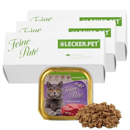 Produktbild von Lecker.Pet Emily's Feine Paté Reich an Rind Katzenfutter Nassfutter - 51 x 100 g