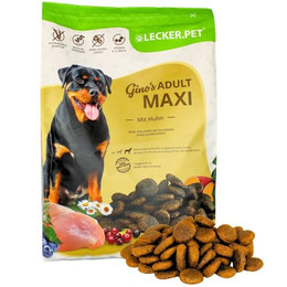 Produktbild von Lecker.Pet Gino's Adult Maxi mit Huhn Trockenfutter für große Hunde - 4 kg