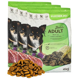 Produktbild von Lecker.Pet Josie's Adult Lamm & Reis Hunde Trockenfutter - 3 x 4 kg