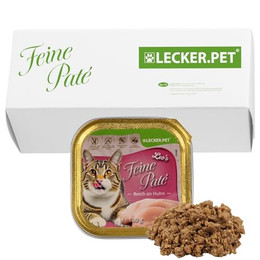 Produktbild von Lecker.Pet Leo's Feine Paté Reich an Huhn Katzenfutter Nassfutter - 17 x 100 g