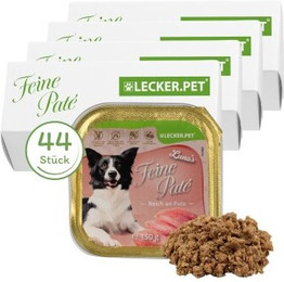 Produktbild von Lecker.Pet Luna's Feine Paté Reich an Pute Hundefutter Nassfutter - 44 x 150 g