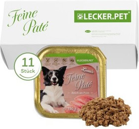 Produktbild von Lecker.Pet Luna's Feine Paté Reich an Pute Hundefutter Nassfutter - 11 x 150 g