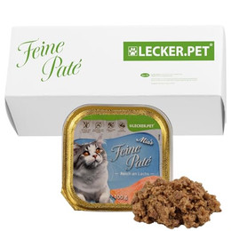 Produktbild von Lecker.Pet Mia's Feine Paté Reich an Lachs Katzenfutter Nassfutter - 17 x 100 g
