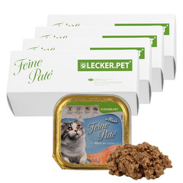 Produktbild von Lecker.Pet Mia's Feine Paté Reich an Lachs Katzenfutter Nassfutter Vollnahrung - 68 x 100 g