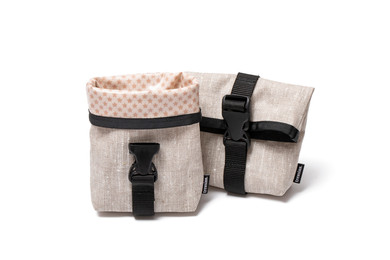 Produktbild von Leckerlitasche GOODY Leinen Stars (Rosa)