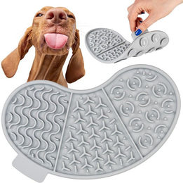 Produktbild von Leckmatte für Hunde nierenförmig grau