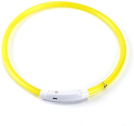 Produktbild von LED-Hundehalsband, USB wiederaufladbar, Blitz-Hundehalskette, leichtes PVC-Haustier-Sicherheitshalsband für große und mittelgroße Hunde