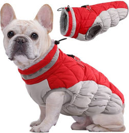 Produktbild von Ledander Hundejacke Hunde-Wintermantel, wasserdicht, kaltes Wetter, warme,reflektierender, Hundejacke für kleine bis große Hunde, fleecegefüttert,mit Fellkragen